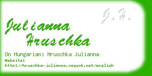 julianna hruschka business card